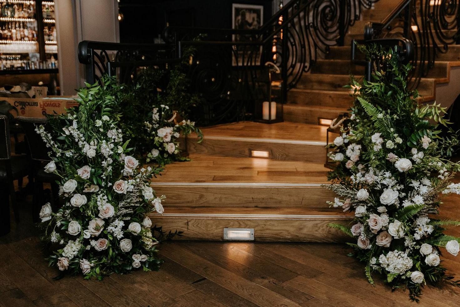 Staircase Floral styling