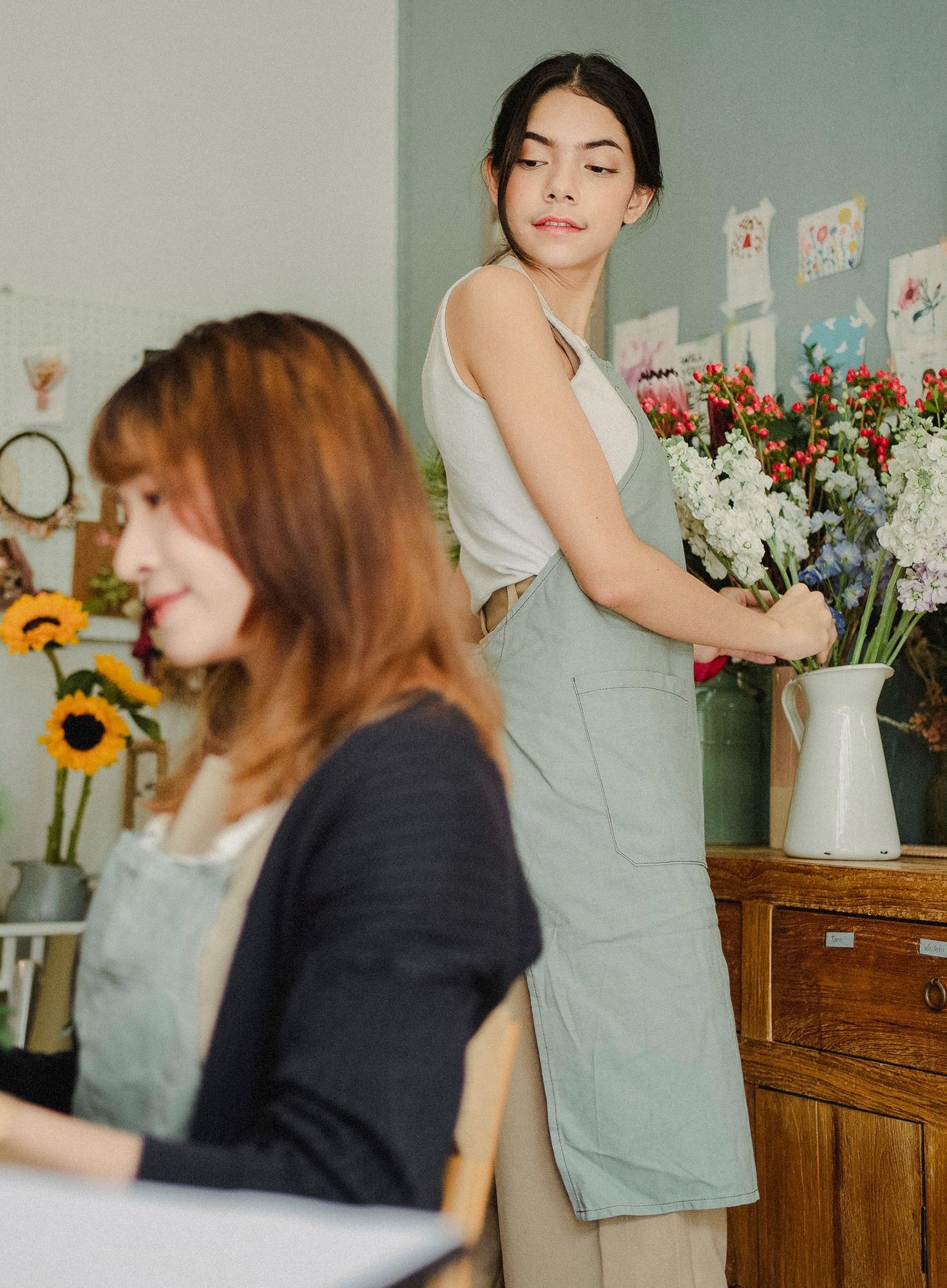 Lead Florist arranging flowers